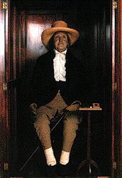 photo of the mummified body of Jeremy Bentham